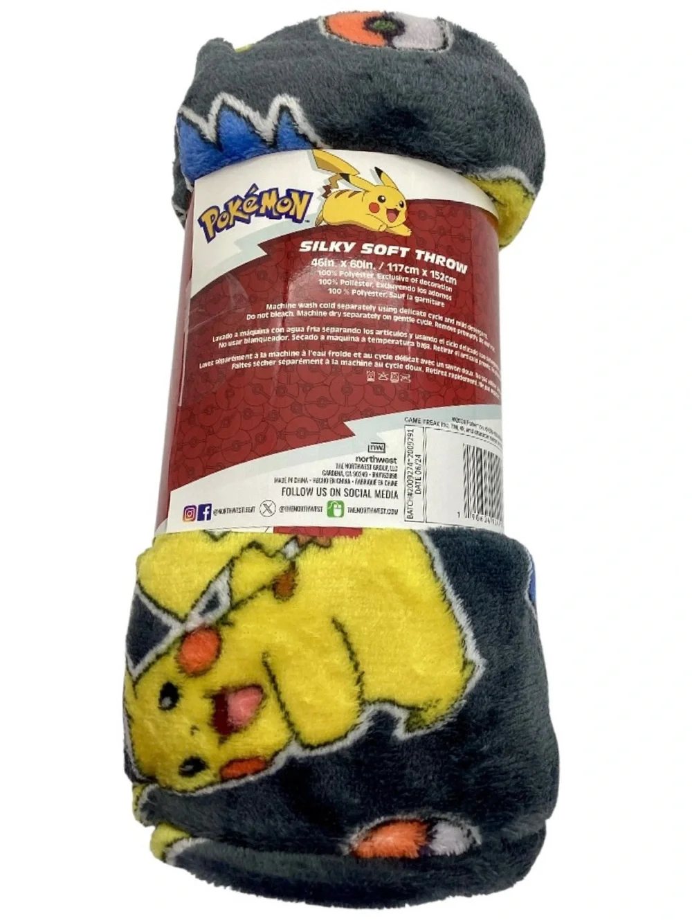 Pokemon Lightning Chase Silk Touch Throw Blanket (NWT)